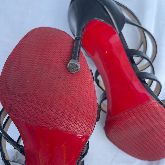Christian Louboutin Mariniere Strappy High Heels Sandals - Picture 9 of 12